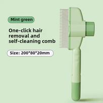 Cat Comb Knot Removal Floating Hair Artifact Long Hair Pet Self Cleaning Row Dog Cats Combs Grooming Supplies Flea Remove žalia