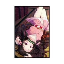 Demonų žudiko anime plakatas Kamado Nezuko personažas Dekoratyvinis drobės tapyba Vaikų kambarys Sienų spaudiniai Šiuolaikiniai namų dekoro freskos be rėmelių 21*30cm