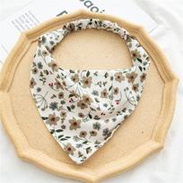 Summer Vintage Print Flower Beach Bandana Hair Scarf Fashion Elastic Rubber Headbands for Women Hair Accessories beige