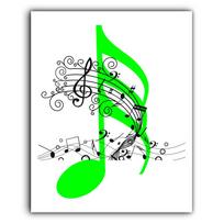 Stave Nauja muzika Plakatas Drobė Menas Muzikinės natos Muzika Klasė Šokių Kambario apdaila Kabantis Tapyba Svetainės apdaila 21*30cm