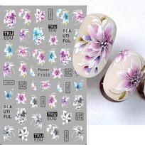 3D Nėriniai Gėlės Nagų Lipdukai Purpuriniai Žiedai Gėlėti Drugeliai Vasariniai Nagų Dailės Lipdukai Dekoracijos Lipnus Slankiklis Tatuiruotės Manikiūras F1033
