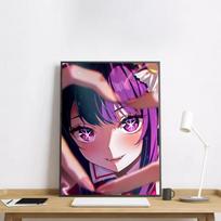 Anime O-Oshi No Ko Hoshino Ai Plakatas HD menas lipnus sienai atsparus vandeniui namų svetainės baro dekoracija 21cm×30cm NoFrame