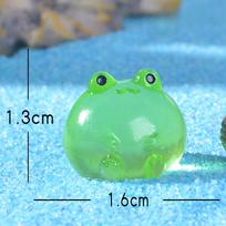 Mikropeizažis Putlus Kūdikis Varlė Skaidrus Švytintis Tamsoje Sodo Dekoravimo Aksesuaras Mini Figūrėlė Sitting fat frog