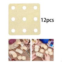 9 skylutės audimo kortelės mezgimui, medinės staklės, rankdarbių reikmenys 12pcs beige