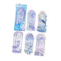 10Pcs/pack Vintage Fantasy Style Ice Crystals PET Foil Stickers Bookmarks Handbook Decoration