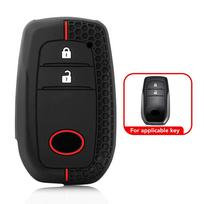 Silikoninis automobilio nuotolinio valdymo pultelio dėklas-dangtelis Toyota RAV4 Corolla C-HR Crown Camry Land Cruiser Prado Yaris Avensis automobilių raktų priedams