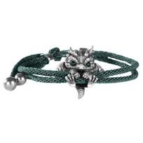Drakono apyrankė, pintos virvės, vintažinio kiniško stiliaus, poliruoto lydinio, lengva, hiphopo riešo aksesuaras, unisex bangle papuošalas žalia