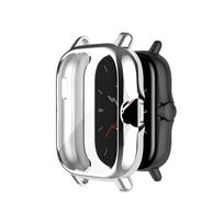 Pilnas apsauginis dėklas Dangtelis Huami Amazfit GTS 3 2 2e Išmaniajam laikrodžiui Ekrano apsauga TPU Pakeitimo Priedai Rėmelio Korpusas Naujas Amazfit GTS 2 2e sidabras