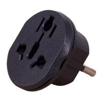 16A Universalus Eu Kelioninis Adapteris Euro Converter Uk Us Au To Eu Kintamosios srovės lizdas Kištukas Kelioninis įkroviklis Adapteris 250V Keitiklis black