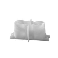 1Pc Bow Aromatherapy Candle Holder Resin Silicone Mold, Drop Glue DIY Three-dimensional Bow Candle Base Plaster Ornament white