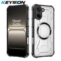 KEYSION Skaidrus magnetinis dėklas OnePlus Nord CE5 5G, Silikonas+PC, Atsparus smūgiams telefono dėklas OnePlus Nord CE 5 for OnePlus Nord CE5 juoda