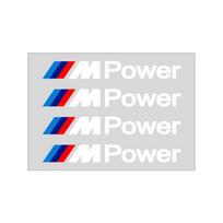 4 vnt. Automobilio durų rankenų lipdukai Padangų galinio vaizdo veidrodėlio lipdukai BMW M E34 E36 E60 E90 E46 E39 E70 F10 F20 F30 X5 X6 X1 M3 M5 M6 E71 F01 F02 F87 balta