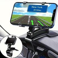 Universalus automobilinis telefono laikiklis, Lengvas montavimas, 360 laipsnių pasukamas, Neslystantis prietaisų skydelio laikiklis, ABS medžiaga, Laisvų rankų įrenginio laikiklis naudojimui transporto priemonėje blue