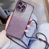 Krepšys su blizgučiais ir chromuotu rėmeliu su dirželiu per petį Samsung Galaxy M55 M54 M53 M52 M33 M14 M34 M31 M23 M30S F15 5G C55, minkštas silikoninis dėklas For Samsung F15 (5G)