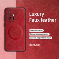 For Xiaomi 11T 11T Pro PU Leather Magnetic Ring Soft Edge Anti-Drop Anti-Fingerprint Phone Case For Xiaomi 11T juoda