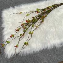 112cm Daugšakalis Šilkinis Audinys Drakono Ūsai Lapas Vidaus Dekoras Imitacinės Gėlės Vestuvių Salė Gėlių Medžiaga Žali Augalai 1pc raudona