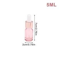 Lašintuvų buteliukai daugkartinio pildymo 5-100 ml rožinis dangtelis kosmetinė talpykla rožinis stiklas aromaterapijai skystas pipetė eteriniam masažui 5ml