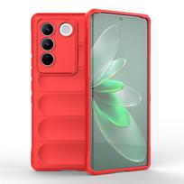 Case For Vivo V25E Cases Vivo V23 V25e V27e Pro Cover Skin-Friendy Shockproof Silicone Original TPU Protective Phone Back Cover Vivo V25e Mexico raudona