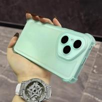 For Honor 400 Pro Airbag Shockproof Transparent Matte Silicone Case For Funda Honor 400 Lite Honor400 Pro Smart Gobal Soft Cover Honor 400 (Global) žalia
