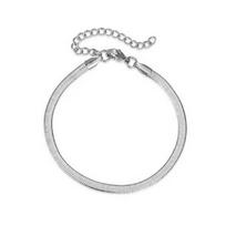 Nerūdijančio plieno gyvatės kaulo grandinėlės apyrankė/Anklet - Daugkartinio naudojimo „pasidaryk pats“ papuošalų aksesuaras Length 17+3CM
