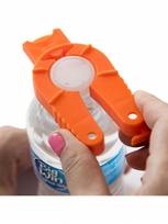 Daugiafunkcinis butelių atidarytuvas, tinkamas žmonėms su silpna rankų jėga, pagyvenusiems žmonėms, artrito pacientams - Plastikinis vandens butelio dangtelis Solid Color&S oranžinė