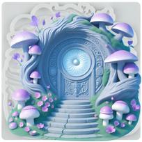 Fairy Garden House Silicone Mold Wooden Door Forest Gate Fondant Molds Cake Decorating Tools Theme Cake Dessert Decorated Chocolate Candy Mold pilka spalva