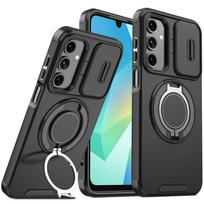 For Samsung A56 A36 A16 A06 A05 A04 A04S A05S 360 Degree Rotating Magnetic Bracket With Camera Protection Phone Case Galaxy A06