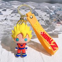 Žavingas Q Dragon Ball Raktų pakabukas Silikoninė Goku Figūrėlė Anime Animacinis Dekoravimas Dovana Super Saiyan Goku