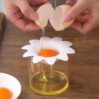 1pc Egg Separator, Flower Design Egg Separator For Kitchen, Kitchen Baking Tools CLE balta