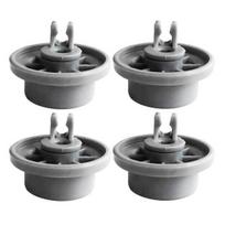 4Pcs Lower Rack Wheel Easy to Install Widely Compatible Heavy Duty Replacement Part BPA-free Smooth Moving Dishrack Rollers for Bosch/for Siemens šviesiai pilka spalva