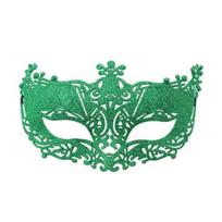 Pusė veido maskarado kaukė moterims, tuščiavidurė, išraižyta, blizganti, vakarėlio kaukė, lengva, patogi, su elastine juostele, Helovino kostiumo aksesuaras žalia