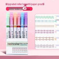 Floral Curve Highlighter: Wavy Outline & Fine Marker Pen for Journals