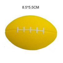 PU Foam Rugby Ball - Stress Relief & Rehab Toy, Ready to Ship 8.5x5.5 cm geltona