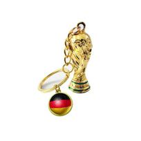 2022 Kataro Pasaulio taurės trofėjus Futbolo nacionalinės vėliavos raktų pakabukai Futbolo suvenyrai Kuprinės aksesuarai Germany