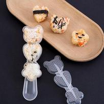 Rice Ball Sushi Mold Set Sushi Tools Children Bento Seaweed Triangle Rice Ball Mold Baking Mould Supplies beige