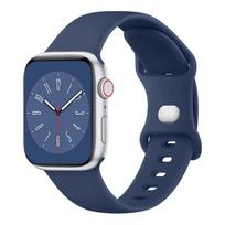 Soft Silicone Band for Apple Watch 10 9 8 7 6 5 4 3SE Strap Bracelet for iWatch Ultra 49mm 45mm 46 41mm 40mm 44mm 38mm 42mm Band 38 40 41 S10-42mm tamsiai mėlyna spalva