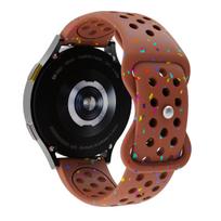 18mm 20mm 22mm silikoninė apyrankė Samsung Galaxy Watch 7 6 5 4 5Pro 6Classic, apyrankė Huawei Watch GT5 4Pro 3 46mm 18mm juosta 18mm ruda