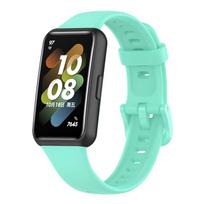 Silikoninis laikrodžio dirželis, skirtas Huawei Band 7 Priedai Išmaniojo laikrodžio dirželis Pakeitimo kilpa Apyrankė correa bracelet for Huawei Band 7 for Huawei Band 7 žalsvai mėlyna