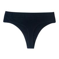 Women's Cotton Thongs Low Waist Female Sport Bikini Underpants Elasticity Comfortable Underwear Women's Panties Lingerie M-XL M juoda