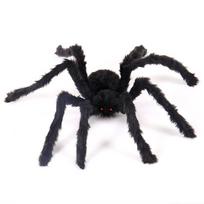 Prank Props Horror Atmosphere Halloween Decoration Haunted House Black Plush Spider Bar Ornament 30cm