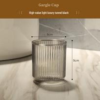 Transparent Luxury Toothbrush & Mouthwash Cup Set - Lightweight and Simple for Couples 401-500ml