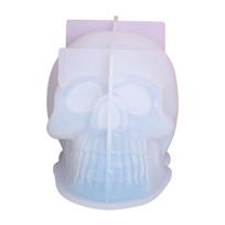 3D Kaukolės Formos Didelio Dydžio Silikoninės Formos Helovino Ornamentams, „Pasidaryk pats“ Reikmenys, Rekvizitas, Helovino Aromaterapijos Gamybos Forma 1 white