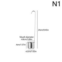 1 vnt. Nerūdijančio plieno vyno matavimo puodelis Virtuvės baro matavimo įrankių rinkiniai padažui, aliejui, kavai, alui Kaušelis Šaukštas su kabliuku Round handle 50ml