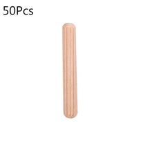 50 vnt. 6x30mm 6x40mm 6x50mm Mediniai kaiščiai Mediniai amatai Kaiščiai Grioveliai Mediniai kaiščių strypai 6x40mm