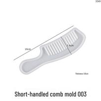 Crystal Epoxy DIY Silicone Mold: 4 Handmade Comb Types (Long, Short, Crescent, Mirror) white