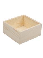 Tvirtos medienos medžiaga Medinis padėklų rinkinys Sukulentų organizatorius 10*10*5CM