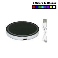 1/2PCS LED Car Cup Holder Lights, Light up Car Coasters for Cup Holders 7 Colors Changing USB Charging Mat Waterproof Cup Pad
