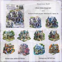 Dream House Series Stickers: PET Villa Theme for Journals, Diaries, DIY Collage, and Decoration.
