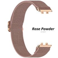 Elastic Nylon Strap For Huawei Band 11Pro Replacement Women Men Sport Solo Braided Watch Band Loop for Huawei Band11 Nfc 11Pro Bracelet Huawei Band 11/11Pro rožinė