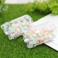 Skaidri kvadratinė plastikinė pakuotė Papuošalų saldainių laikymo dėžutė Maisto klasė 8.5*5*5cm white